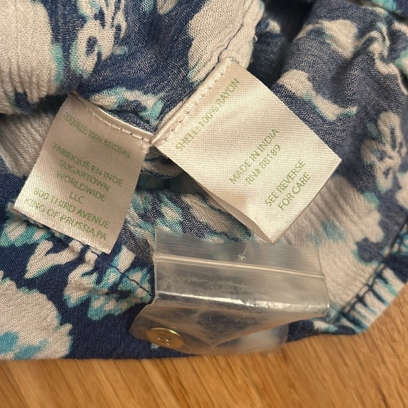 Lilly Pulitzer Elsa Indigo Blue Get in Line Long Sleeve Romper Women’s Size XS - Picture 15 of 16